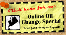 Click here for our online oil change special!